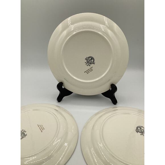 1950’s Vintage Paden City Pottery Warranted 22K Gold Dinner Plates 9.5” Set Of 3 - Picture 5 of 7
